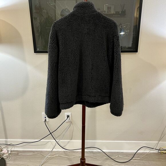 Urban Outfitters - Fleece Full Zip Jacket - Black - Picture 2 of 6